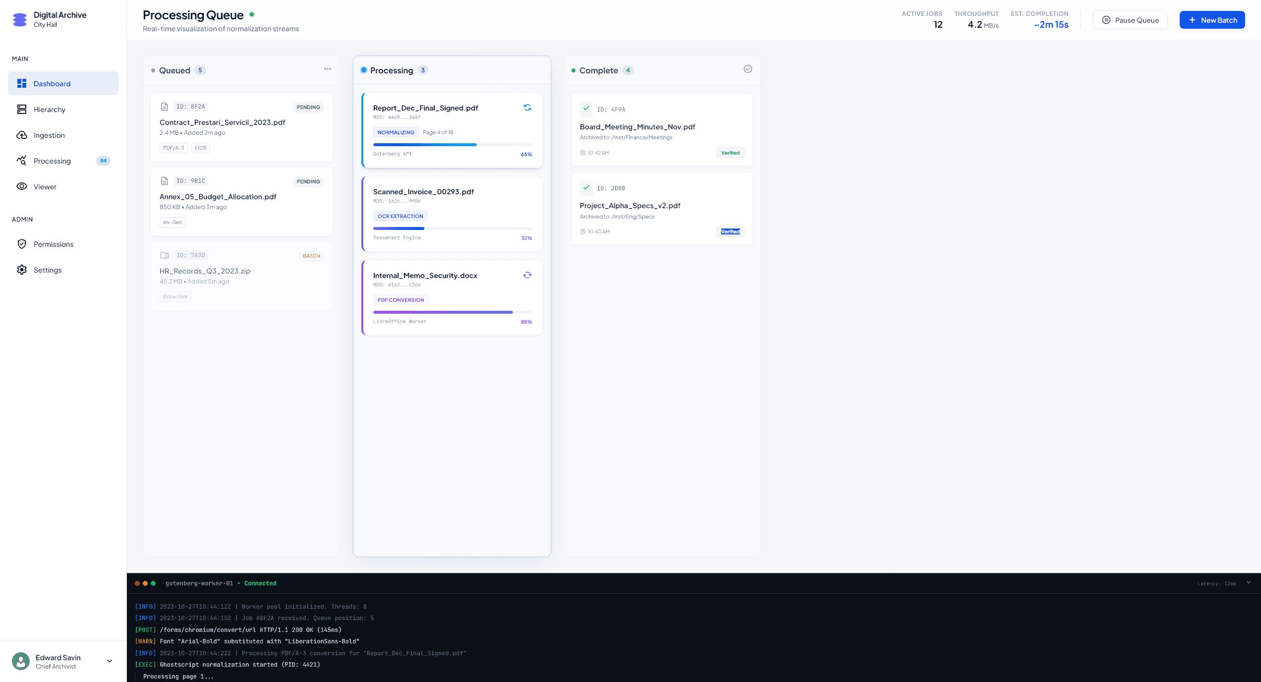 Document Processing Queue